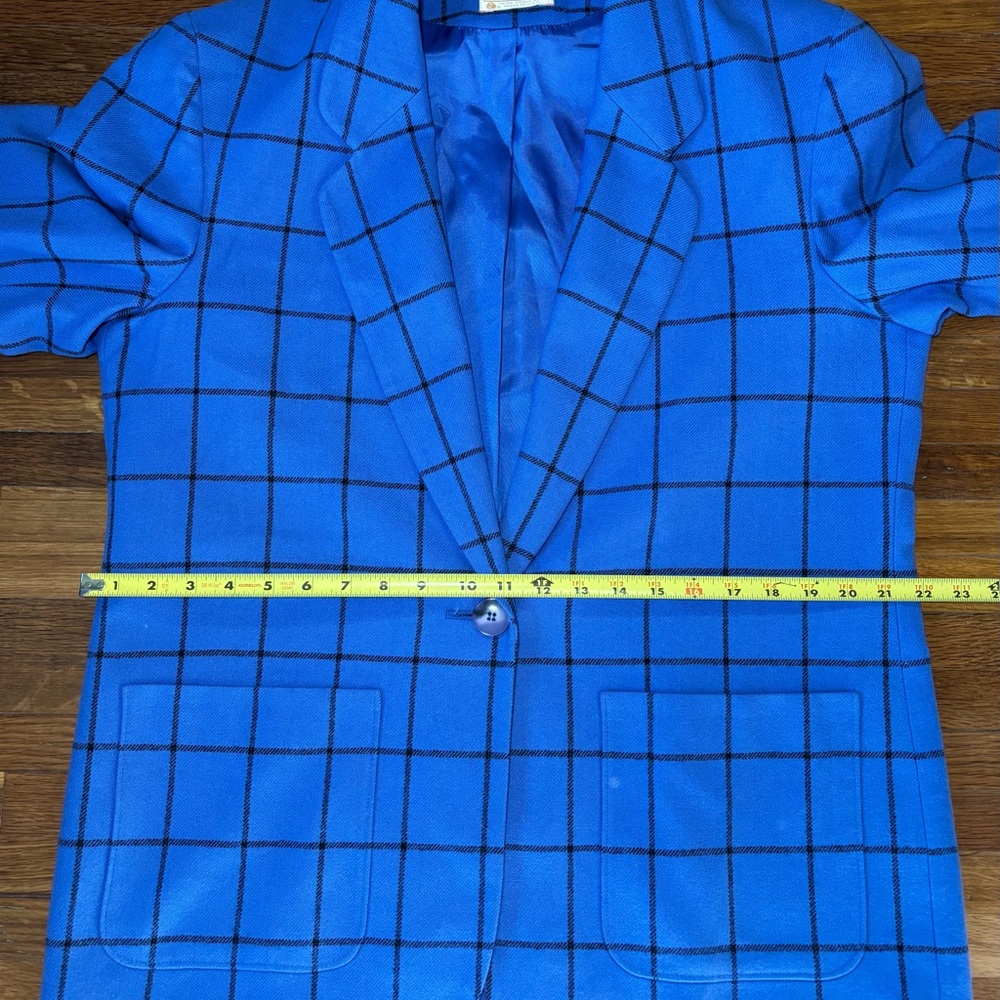Pendleton Blue Windowpane Blazer Jacket - Picture 4 of 13